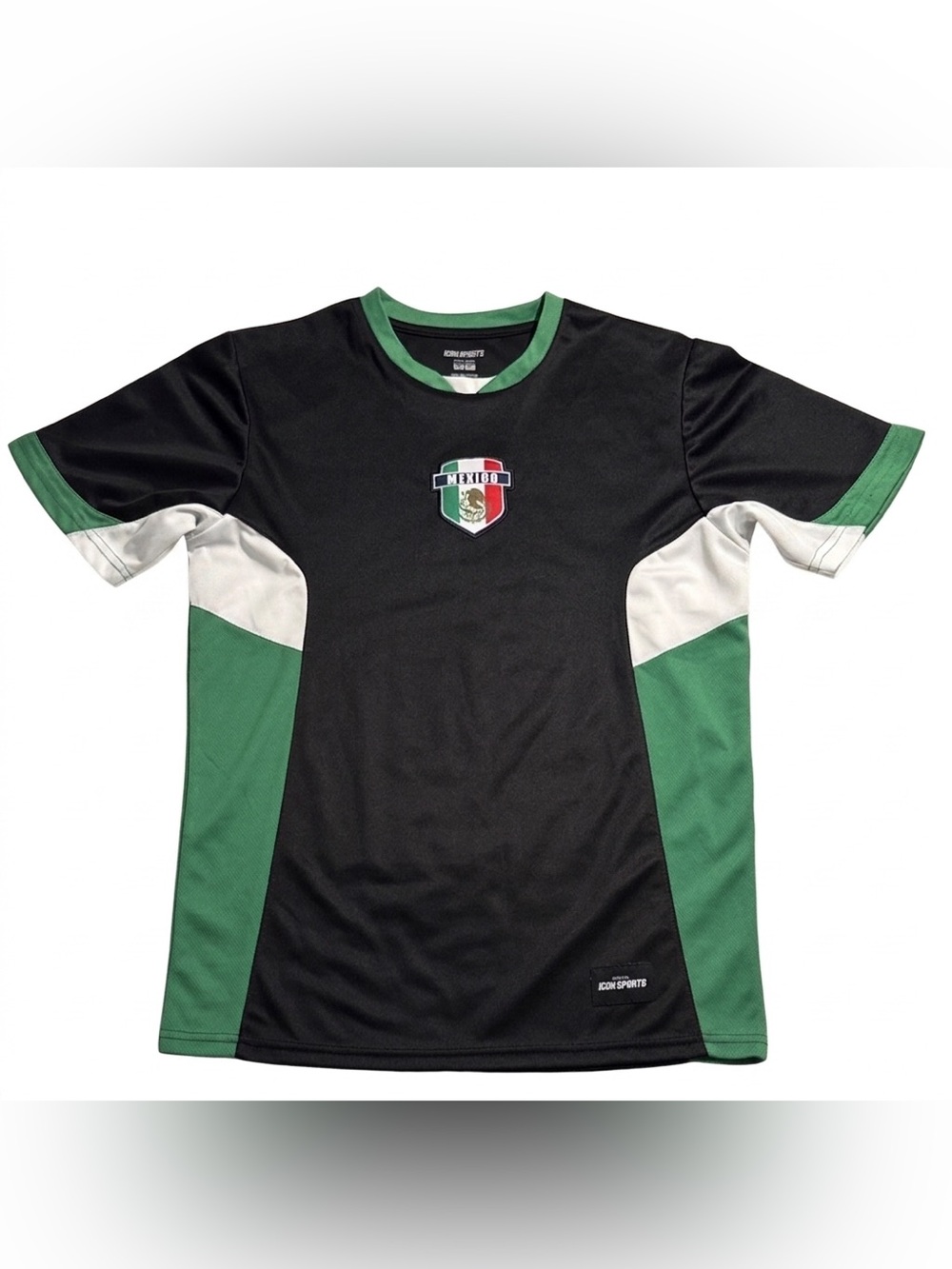 Black White and Green Men's Mexico Jersey